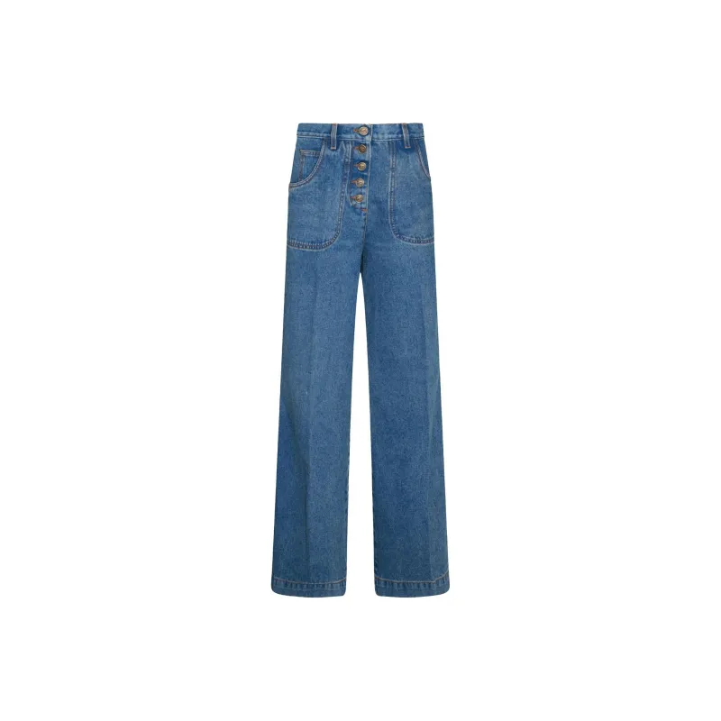 ETRO Logo Patch Denim Jeans-0