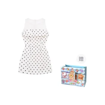 TWOPLUMGIRLS Sleeveless Dress Women's Apricot Base With Polka Dot