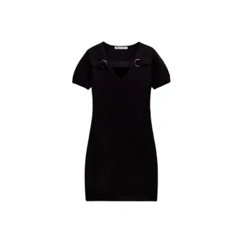 ZARA Short Sleeved Dresses Women's Black