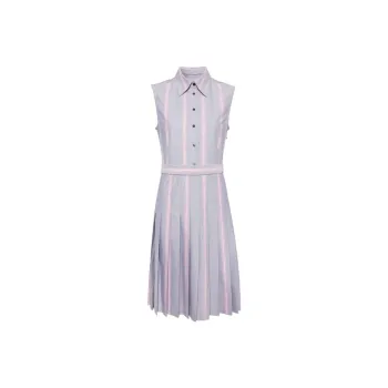 THOM BROWNE Striped Belted Dress