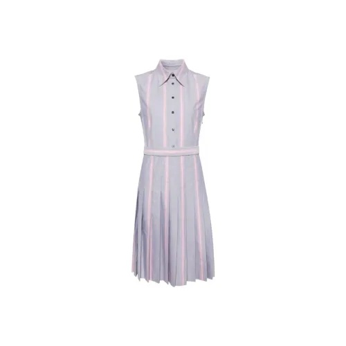THOM BROWNE Striped Belted Dress