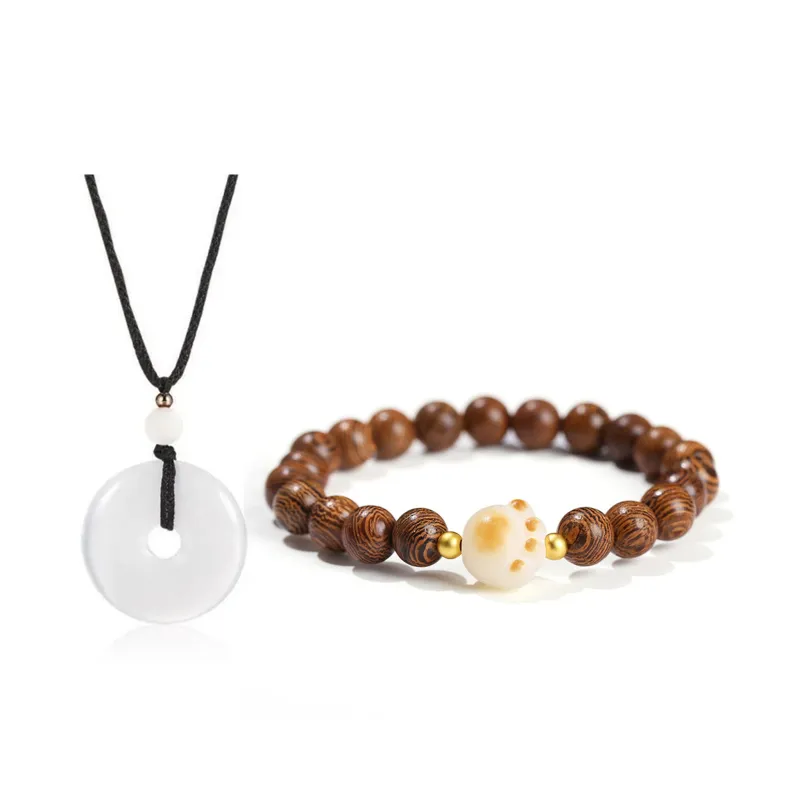 Welcome To The Treasure White Jade Bodhi Bracelets Unisex-7