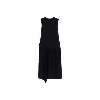 Yohji Yamamoto Ground Y SS25 Sleeveless Dress Women's Black