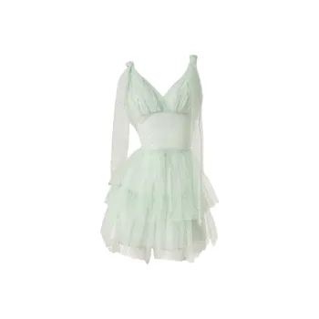 YGPRW Sleeveless Dress Women's Light Green