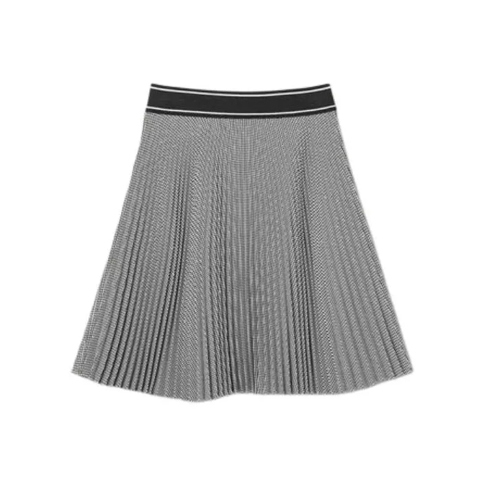 Sandro Short Pleated Skirt With Rhinestones Casual Short Skirts Women's Gray-0