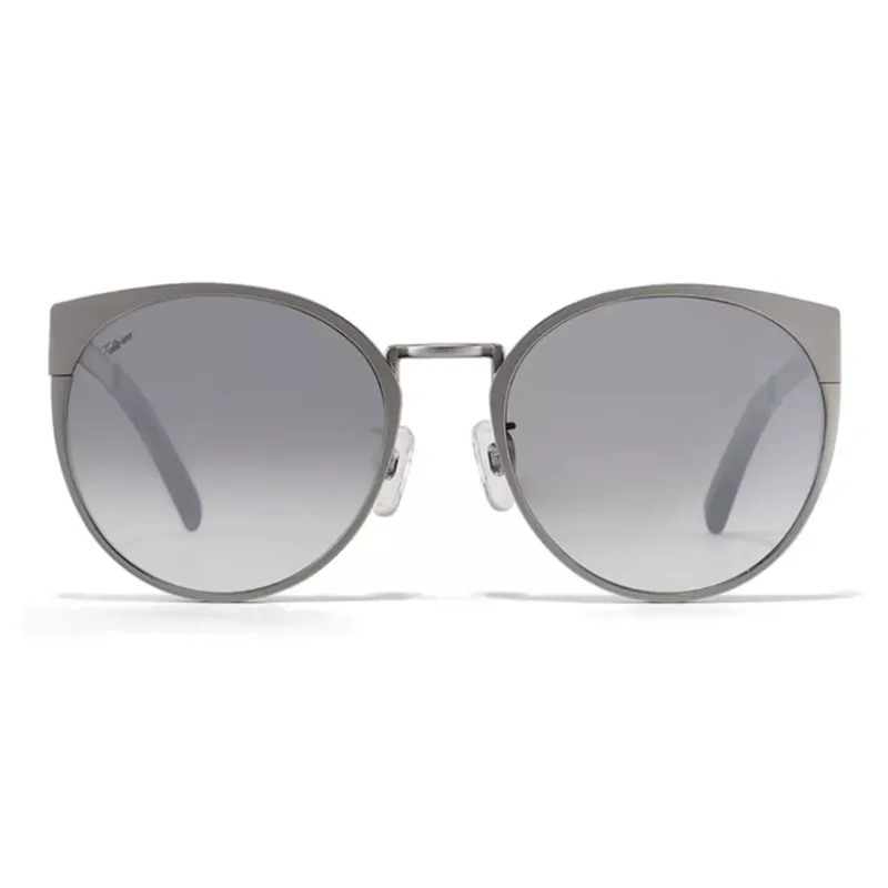 Fakeme Metal Irregular Shape Sunglasses Unisex Silver-1