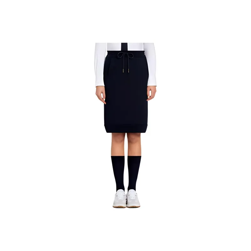 THOM BROWNE Tonal 4-Bar Loopback Cotton Skirt-0