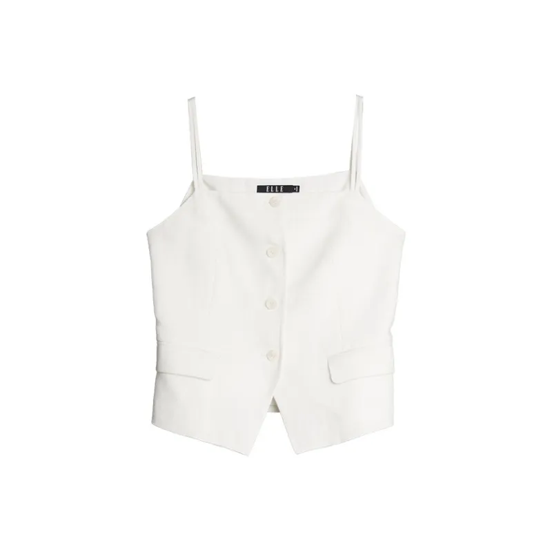 ELLE Tank Tops Women's White-0