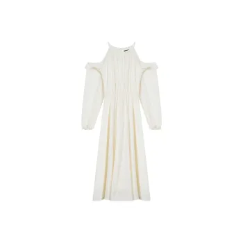WESTLINK Long Sleeved Dresses Women's Apricot