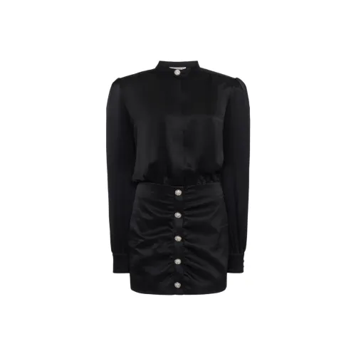 Alessandra Rich Long sleeve Silk Dress