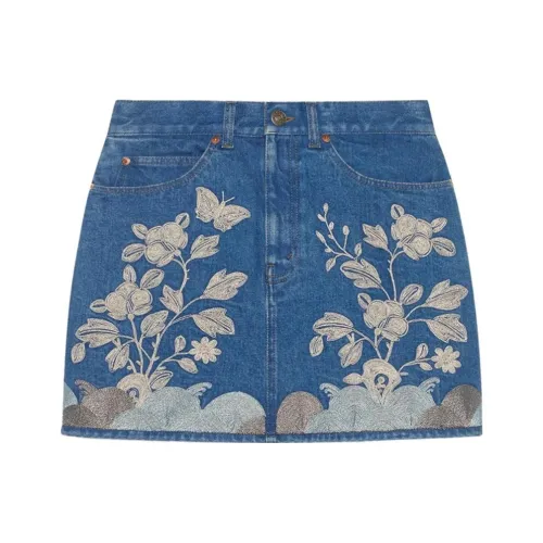 GUCCI Casual Short Skirts Women's Blue