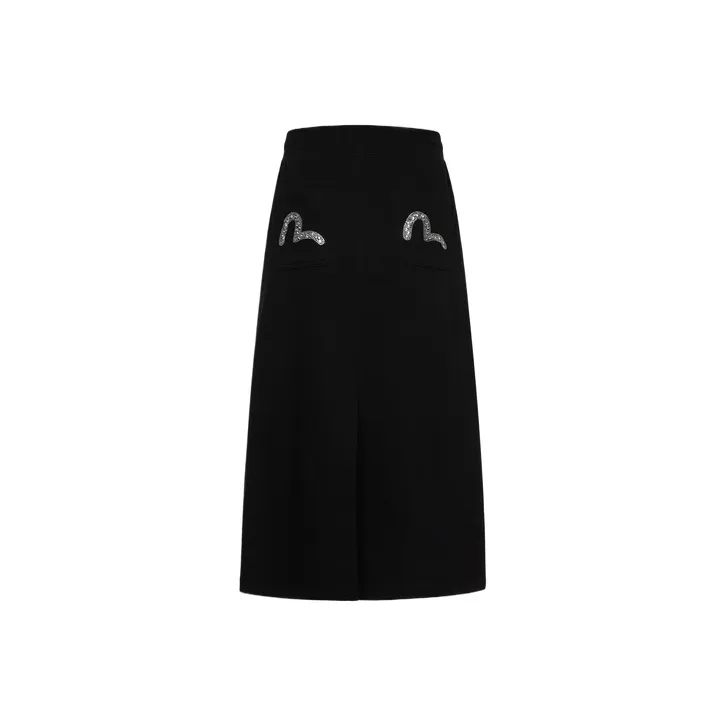 EVISU Casual Long Skirts Women's Black-0