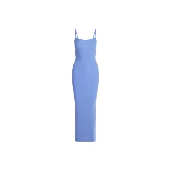 SKIMS SS25 SOFT LOUNGE LONG SLIP DRESS Slip Dress Women's CIELO/Natural Blue