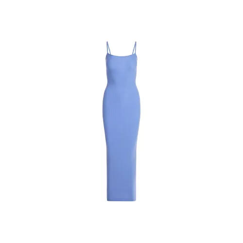 SKIMS SS25 SOFT LOUNGE LONG SLIP DRESS Slip Dresses Women's CIELO/Natural Blue