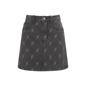 TAMMY TANGS Denim Short Skirts Women's Denim Black