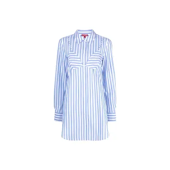 Staud Alita Layered Effect Striped Mini Dress