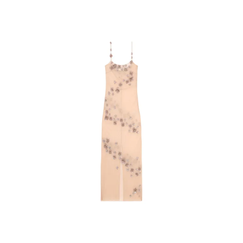 Blumarine Sequin embellished Tulle Maxi Dress-0