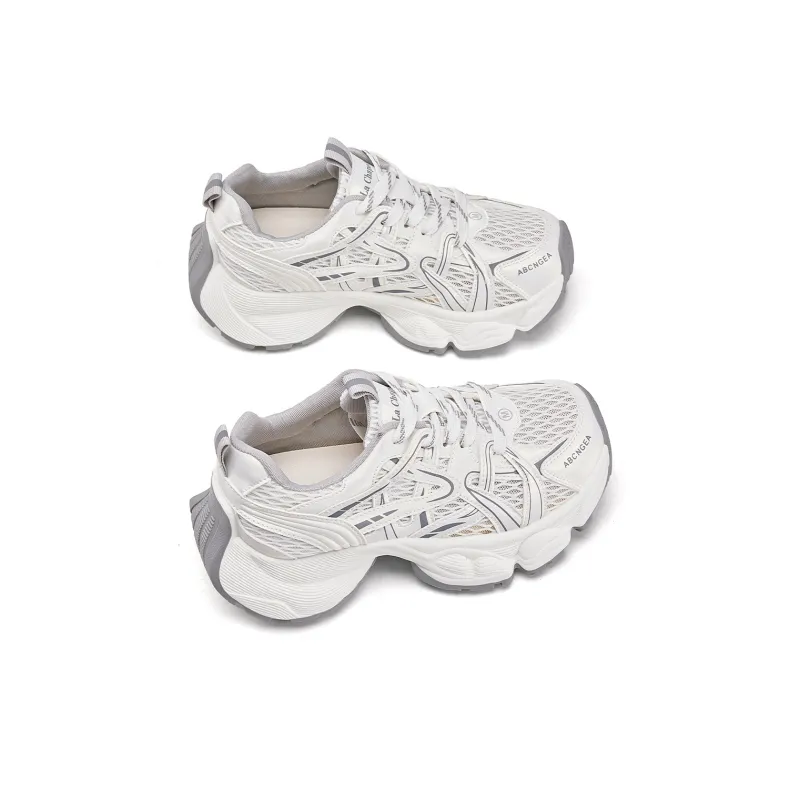 La Chapelle Low Top Chunky Sneakers Women's White-3