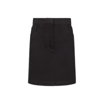 FENDI SS23 Denim Short Skirts Women's Black