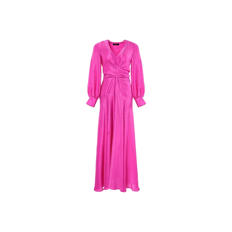 BESIONIA SS25 Long Sleeved Dress Women's Rose Red-0