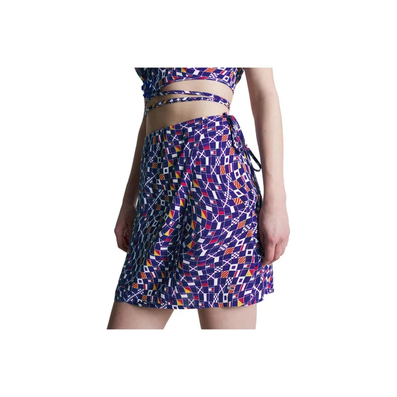 Tommy Hilfiger Casual Short Skirts Women's Red White Blue Plaid 0G0-3