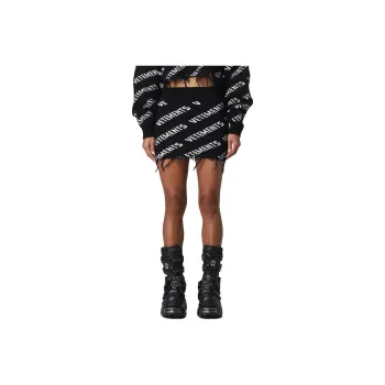 Vetements Casual Short Skirts Women's Black