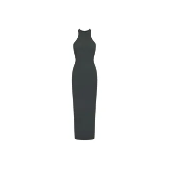 SKIMS SOFT LOUNGE LONG TANK DRESS Sleeveless Dress Women's DEEP SEA/Deep Sea Color