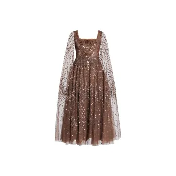 NEEDLE & THREAD Sequin embellished Midi Dress
