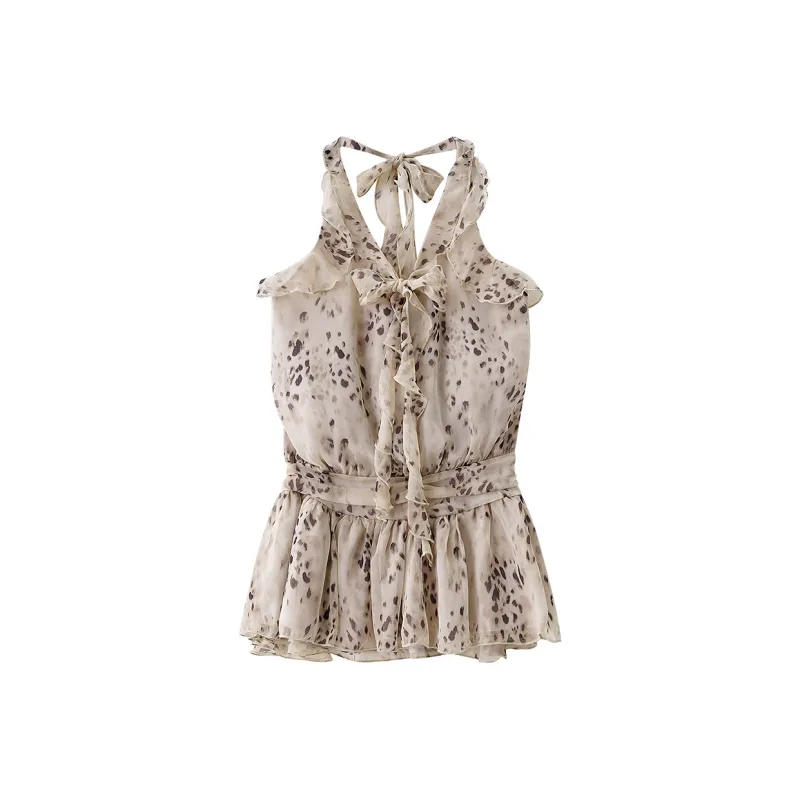 RTNH Summer Slip Dress Women's Leopard Print-0