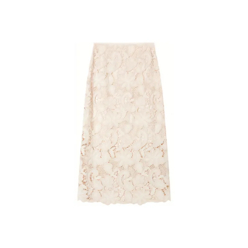 Goodland Casual Long Skirts Women's Cream White-0
