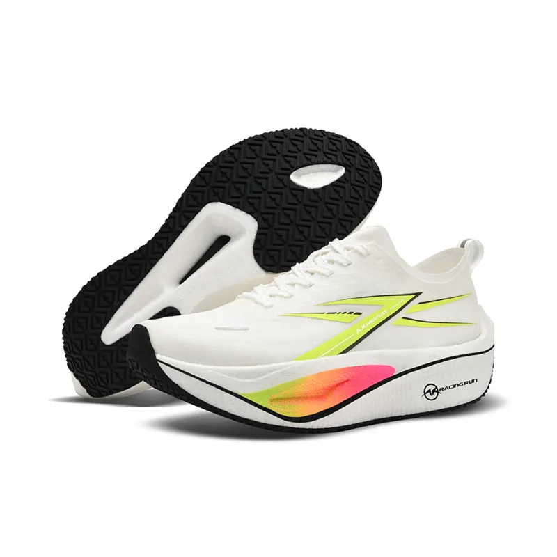 A.KNACKFUSS Low Top Running Shoes Unisex Neon Green Rainbow-2
