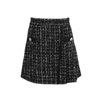 LOFT SHINE Casual Short Skirts Women's Plaid