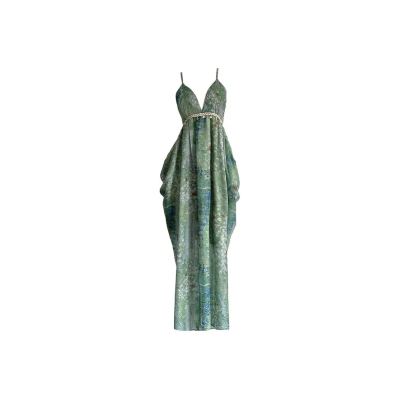 PLANE DRIFT Slip Dress Women's Green-0