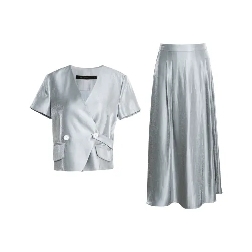 ROEYSHOUSE SS24 Skirt Set Women's Light Blue