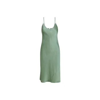 ARITZIA Wilfred Only Slip Satin Midi Dress Slip Dresses Women's Gallery Green/Green Gallery