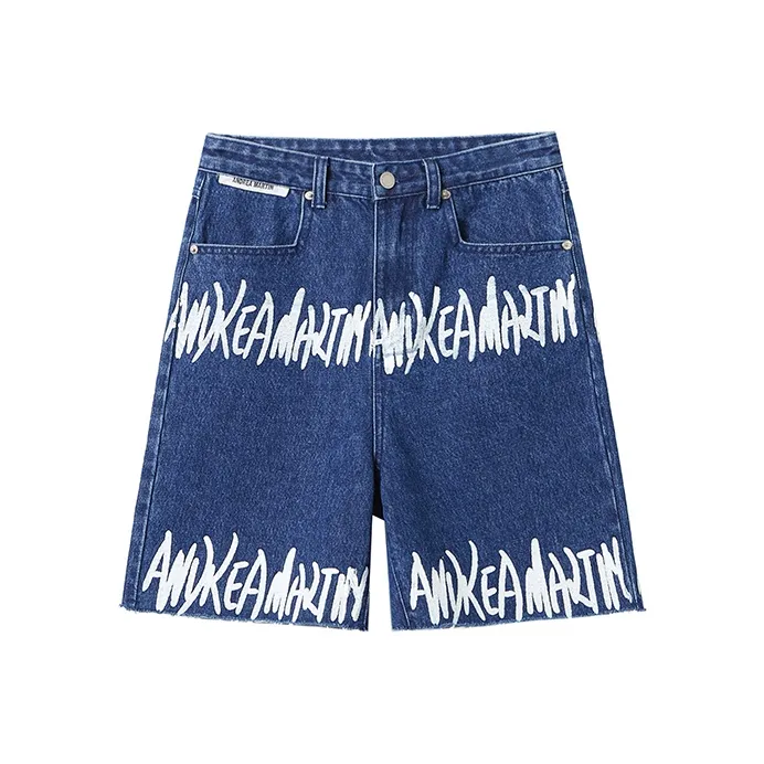 ANDREA MARTIN Denim Shorts Women's Blue-0