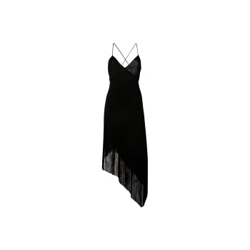Givenchy Cascading Fringe Slip Dress