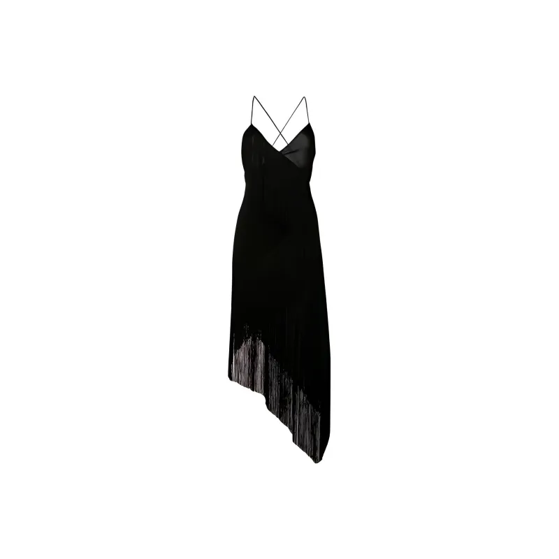 Givenchy Cascading Fringe Slip Dress-0
