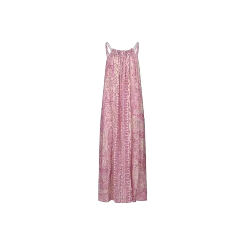 URBAN REVIVO Sleeveless Dress Women's Fuchsia Print-0