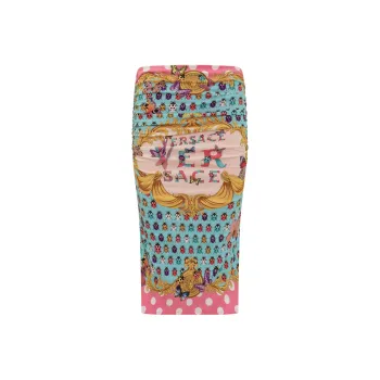 VERSACE Casual Long Skirts Women's Rose Red
