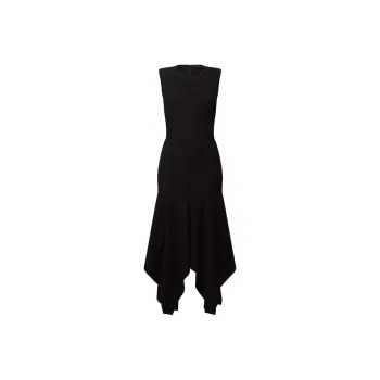 LOUIS VUITTON Wool Crepe Petal Hem Dress