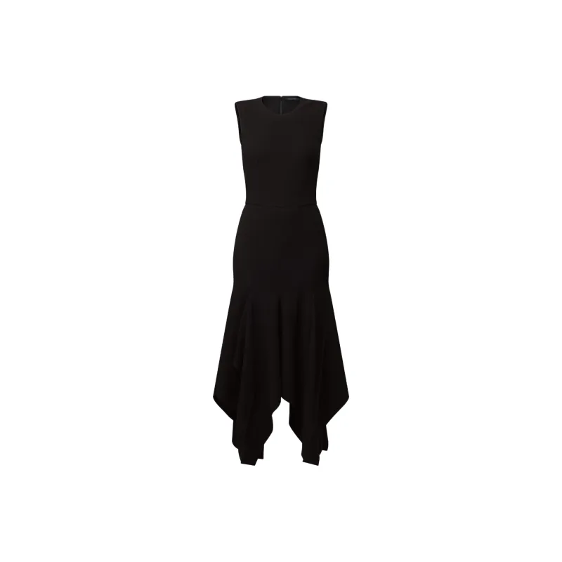 LOUIS VUITTON Wool Crepe Petal Hem Dress-0