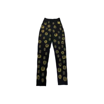 CHANEL 21A Leggings Women's Black Gold