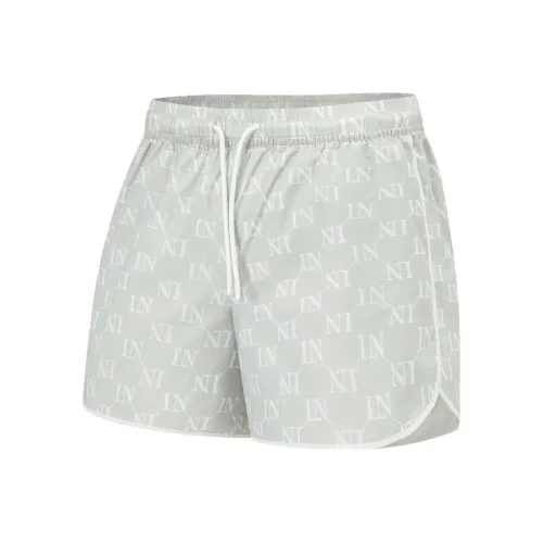 LiNing Sports Shorts Women's Gray All Over Print