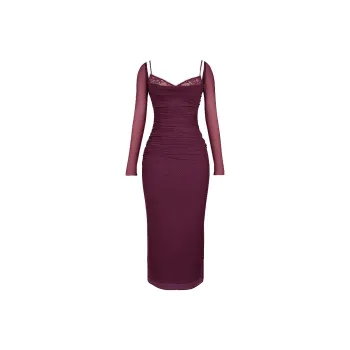 HOUSE OF CB Long Sleeved Dress Women's VINO/Grape