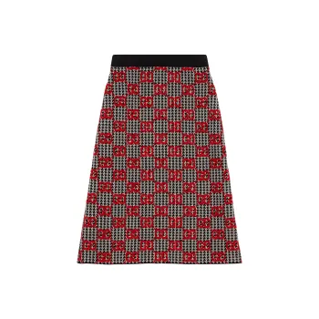GUCCI GG jacquard Tweed Midi Skirt