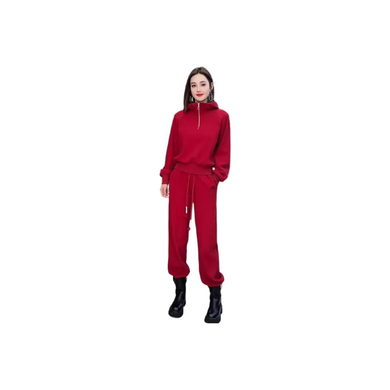 Fan Yiyi Casual Suit Women's Red-0