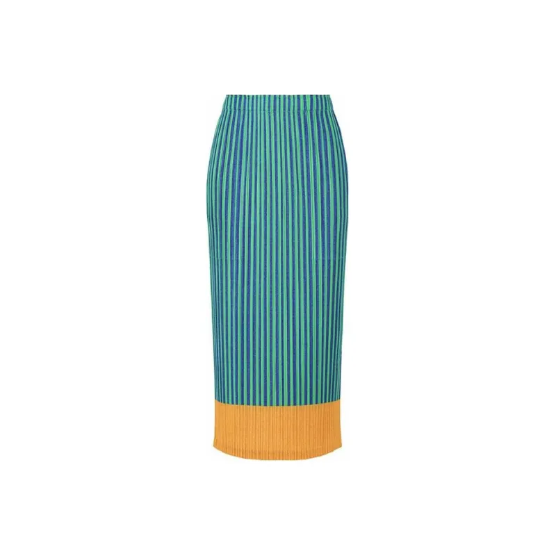 PLEATS PLEASE ISSEY MIYAKE Casual Long Skirts Women's Green-0