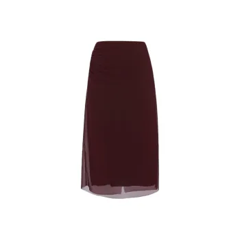 PRADA Semi sheer Midi Pencil Skirt