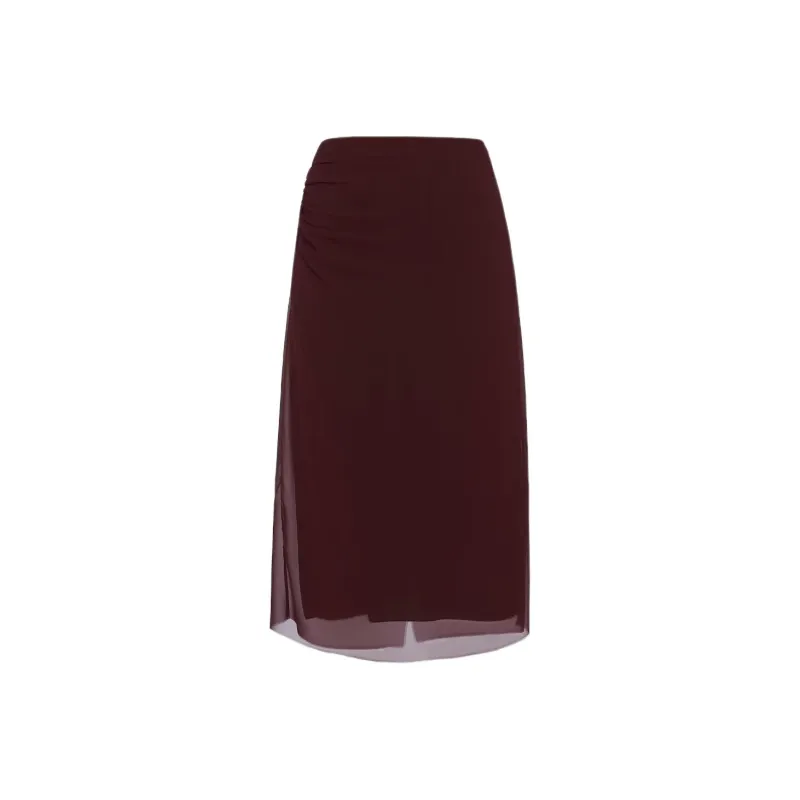PRADA Semi sheer Midi Pencil Skirt-0